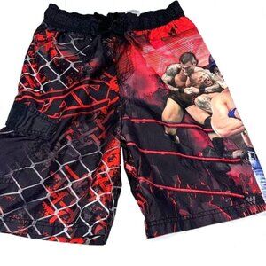 WWE Boys Wrestling Shorts Size M World Wrestling Entertainment Polyester Athleti